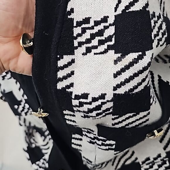 Philosophy Checkered Houndstooth Longline Cardigan Size Small - Picture 10 of 13